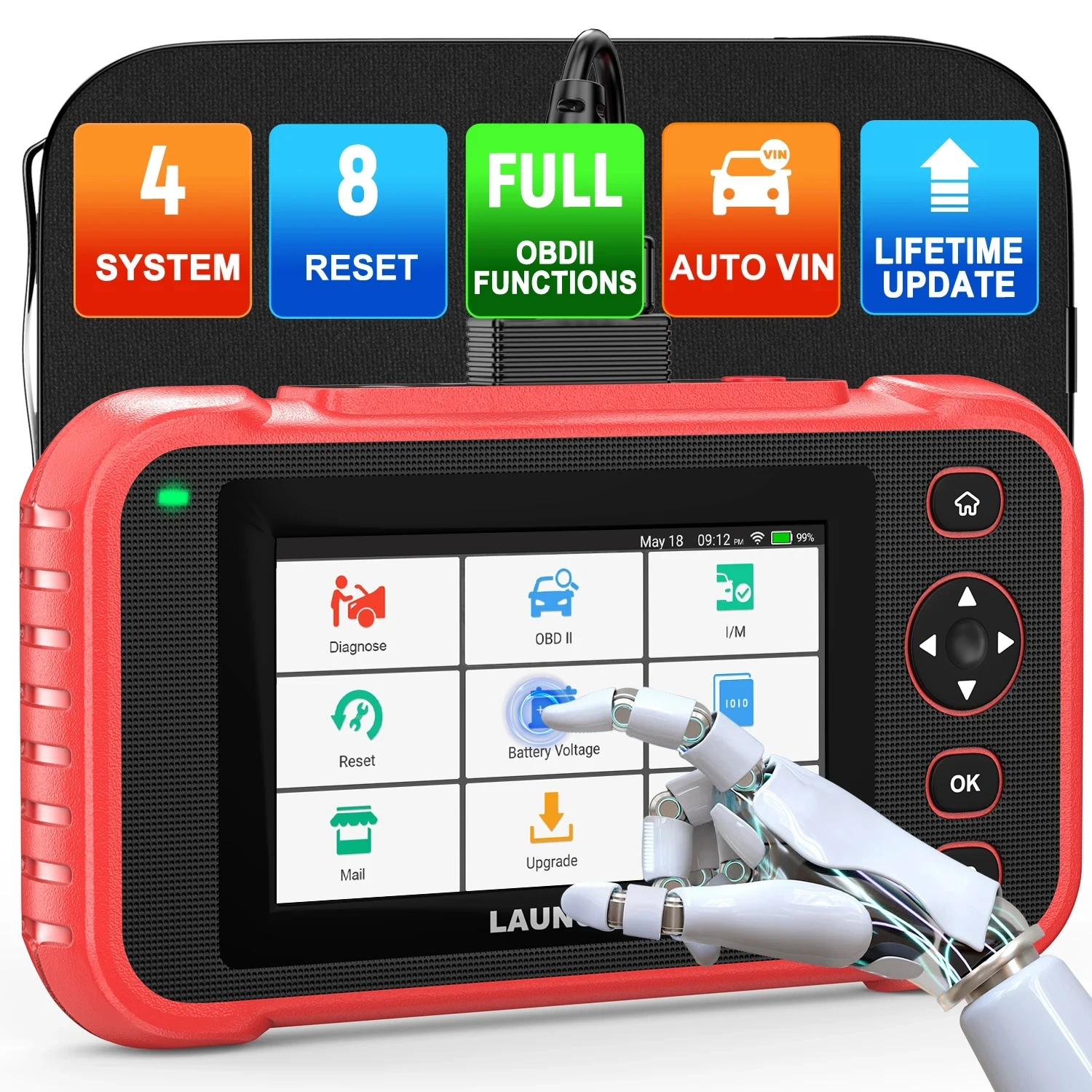 

LAUNCH X431 CRP129i OBD2 Car Diagnostic Tool Code Reader 4 System ABS SAS EPB Airbag Oil 8 Reset OBD Automotive Scanner