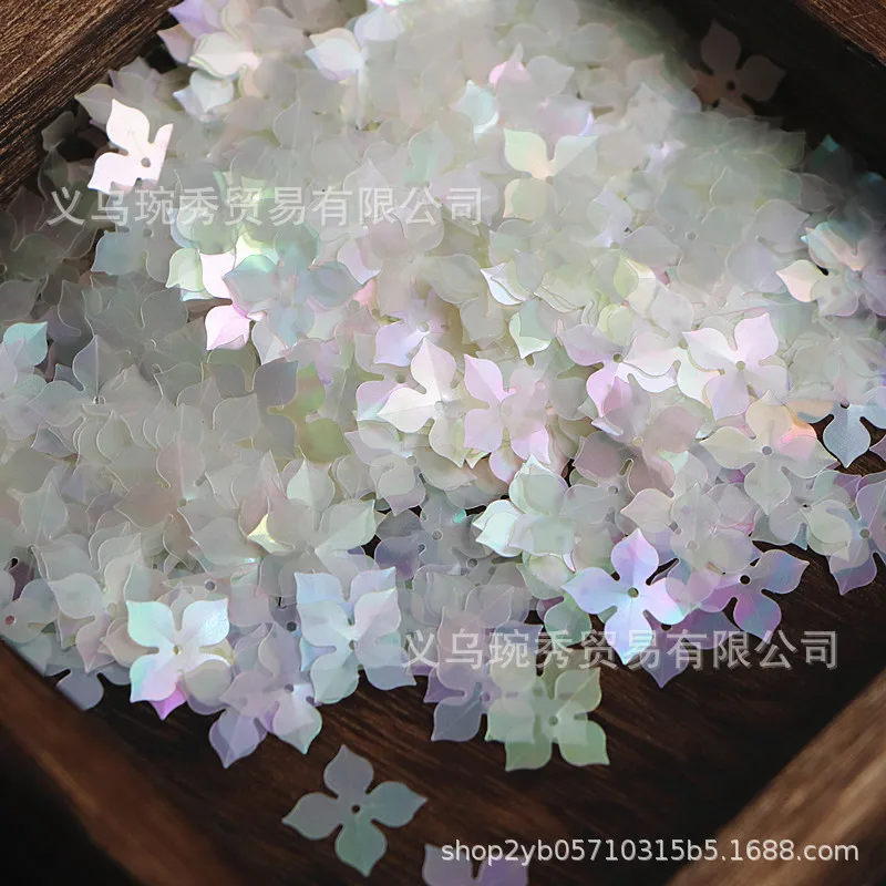 10mm windmill four-leaf flower sequins, handmade DIY hand-sewn embroidery bead embroidery three-dimensional crease beads