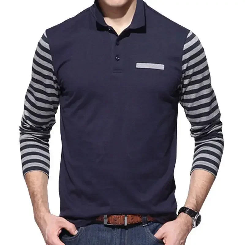 Man Sweatshirt New Pullovers 100℅ Cotton Polo T Shirt for Men Fashion Trends 2025 Tee 90s Vintage Full Sleeve Sale Funny Winter