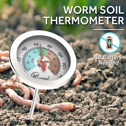 Misuratore del suolo del Compost sonda di misurazione da 20cm termometro in acciaio inossidabile Monitor della temperatura per attrezzi da vaso per piante da giardino