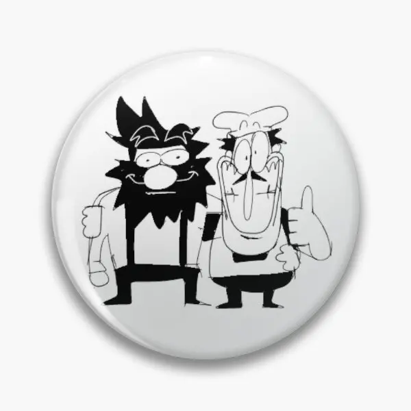 Peppino And Anton From Pizza Tower And A  Soft Button Pin Clothes Decor Lover Brooch Cartoon Collar Hat Gift Jewelry Fashion