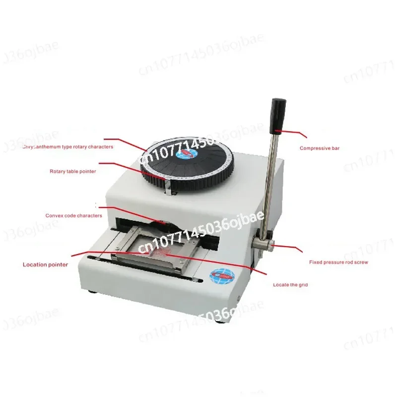 Aluminum PVC Embossed Stamping New Stainless Steel Metal Dog Tag Embossing Machine for Letter ID Card