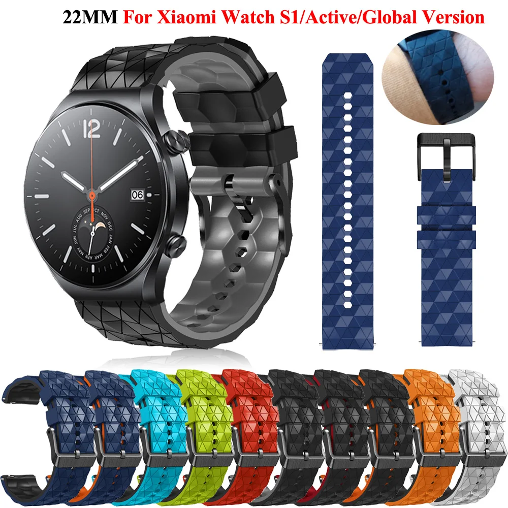 Neue 22mm Sport Silikon Riemen Für Xiaomi Uhr Globale Version/Farbe 2 Smartwatch Handgelenk Band Für Mi S1 aktive Armband Armband