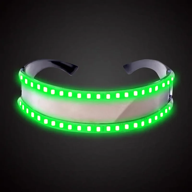 New LED Glasses Creative Fashion Luminous Glasses DJ Bar Party Products Halloween Sci-fi Stage Dance Lighting Props