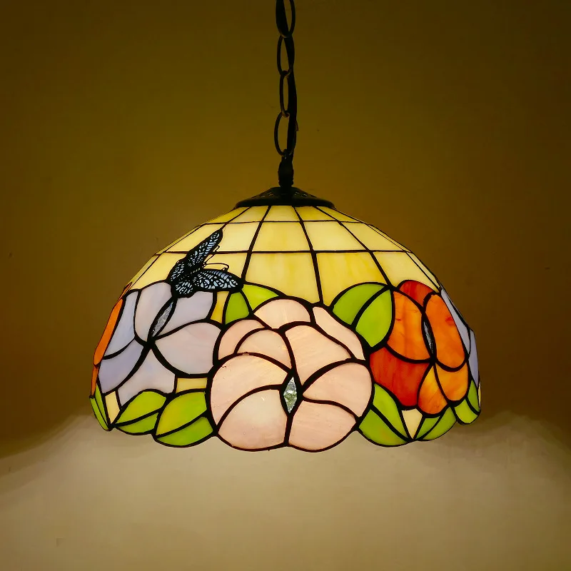 

European idyllic light luxury retro furniture light bedroom glass staircase small chandelier bar simple restaurant light