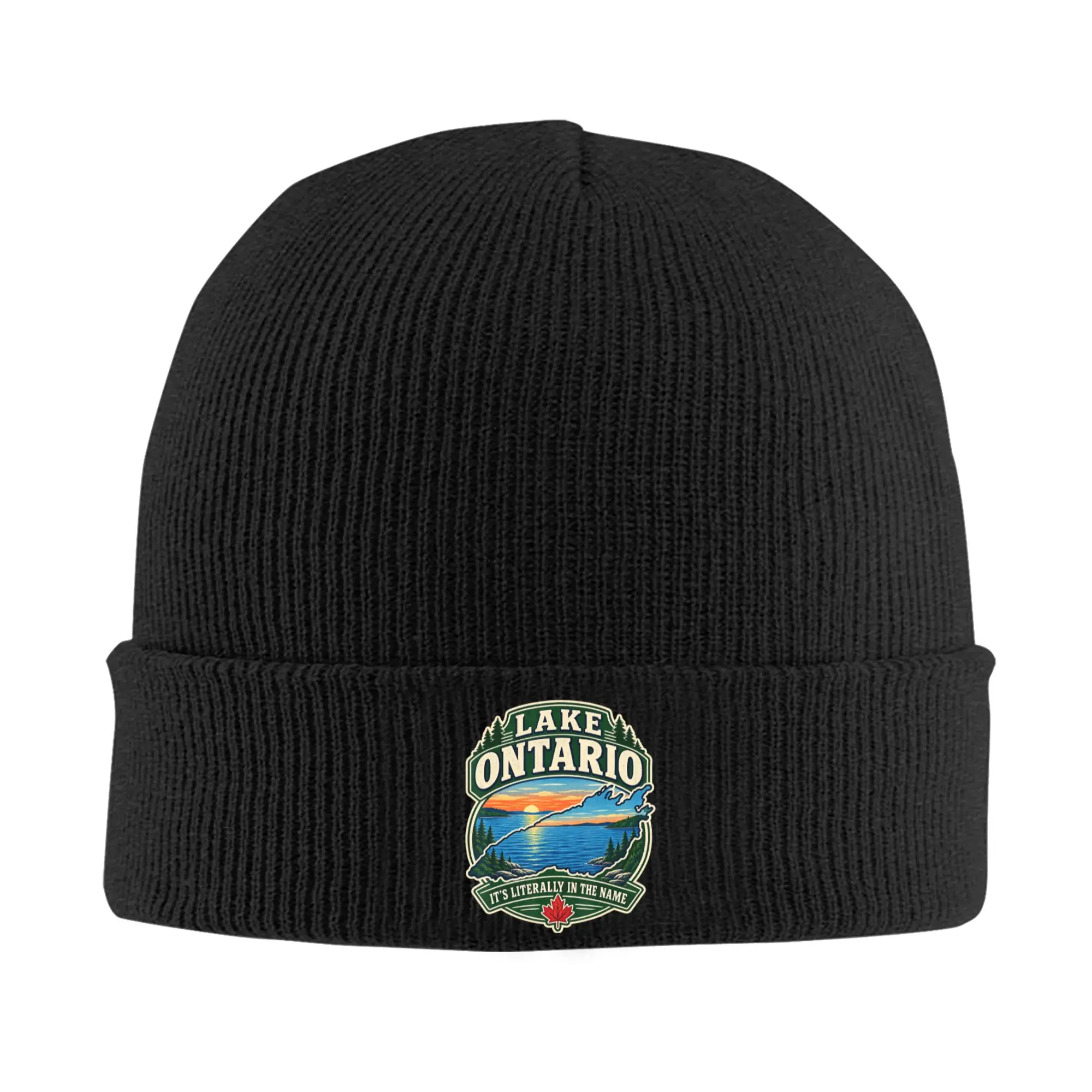 Lake Ontario It-s Literally in the Name Canadian Humor Knitted Hat Beanie Winter Hats Warm Unisex  Fashion  Caps Men Women Gift