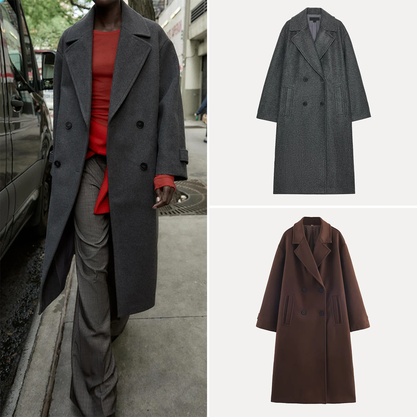 

Fall 2025 New Women's Faion Personali Loose Soft Coat Jaet Ele Aosphere Brand Z Chinese Origin Regular Thi...