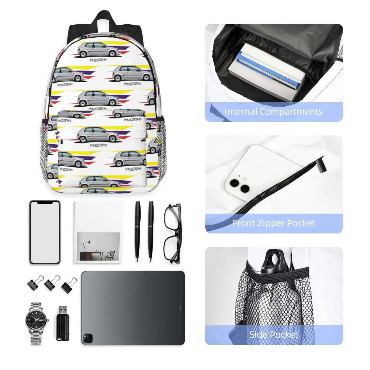 106 Rally Rucksack Bestseller Tagesrucksack Große Kapazität Jungen Mädchen Büchertasche Schultertaschen für Männer Frauen Schultasche
