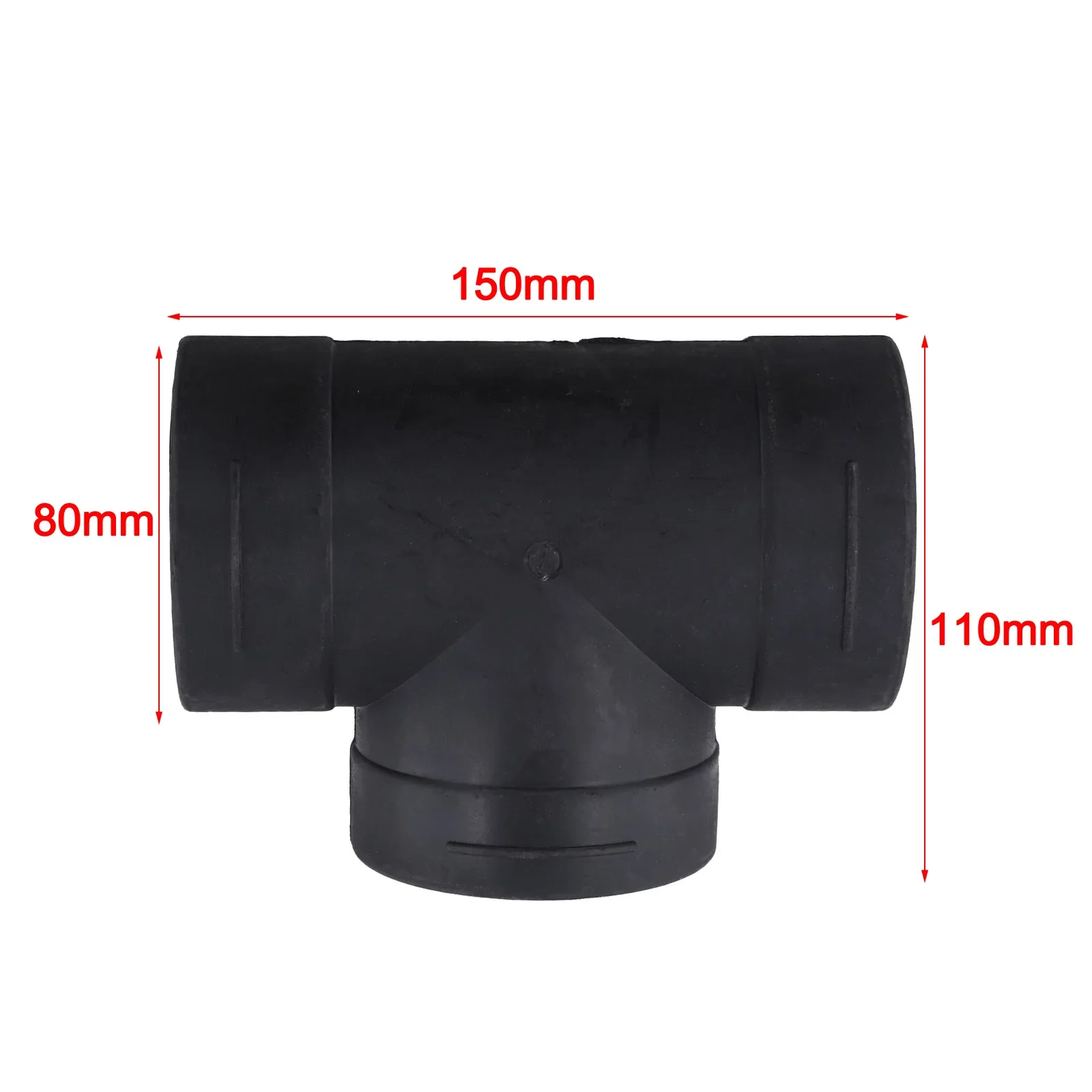 Warm Air Ducting T Piece 80mm For Webasto Diesel Heater Installations Allowing Selective Side Air Output Routing