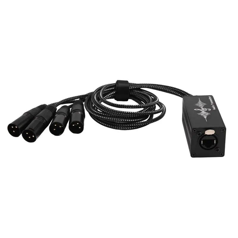 Splitter For Stage Sound Lighting XLR 3Pin Audio Snake RJ45 CAT6 4 Channel Multi Network Breakout Cable
