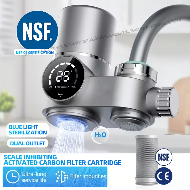 Nouveau Purificateur d'Eau à Ultrafiltration 2026, Filtre de Cuisine à Affichage Numérique, Filtre pour Eau du Robinet, Système de Purification de l'Eau du Robinet
