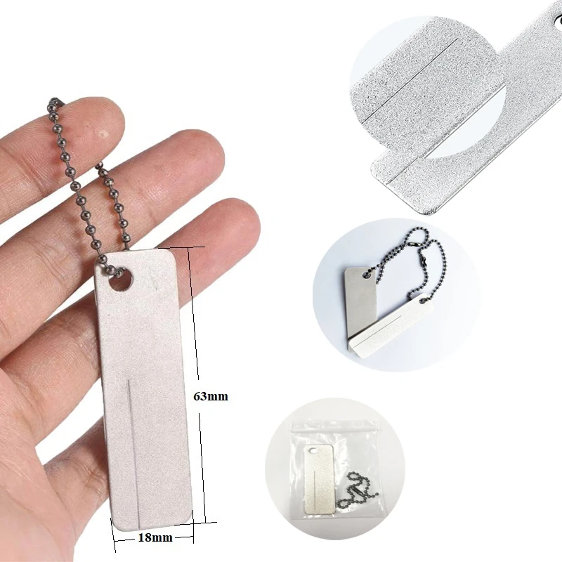 Fishing Hook Sharpener Portable Diamond Knife Whetstone Fish Hook Sharpen Tool Outdoor Accessory
