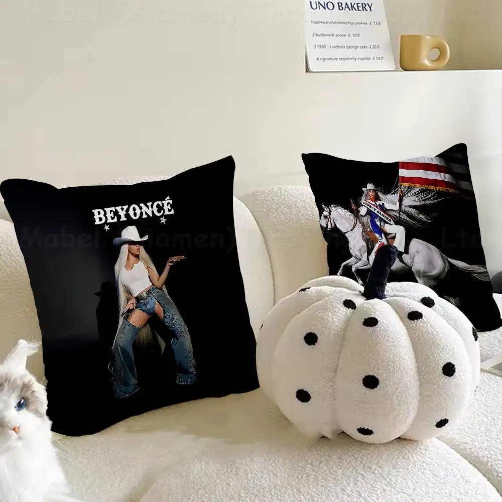 B-Beyonce Cowboy Singer Personalized Pillow Dust Cover Bedroom Kids Party Decoration Pillowcase Birthday Children Gift