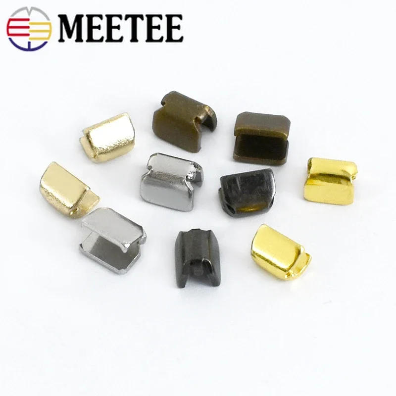 Meetee 10/20Sets Metal Zipper Stopper for 3#/5#/8#/10# Zip U Code Non-slip Zippers Upper Stop Tail Clip Buckle Zips Repair Kit - Image 4