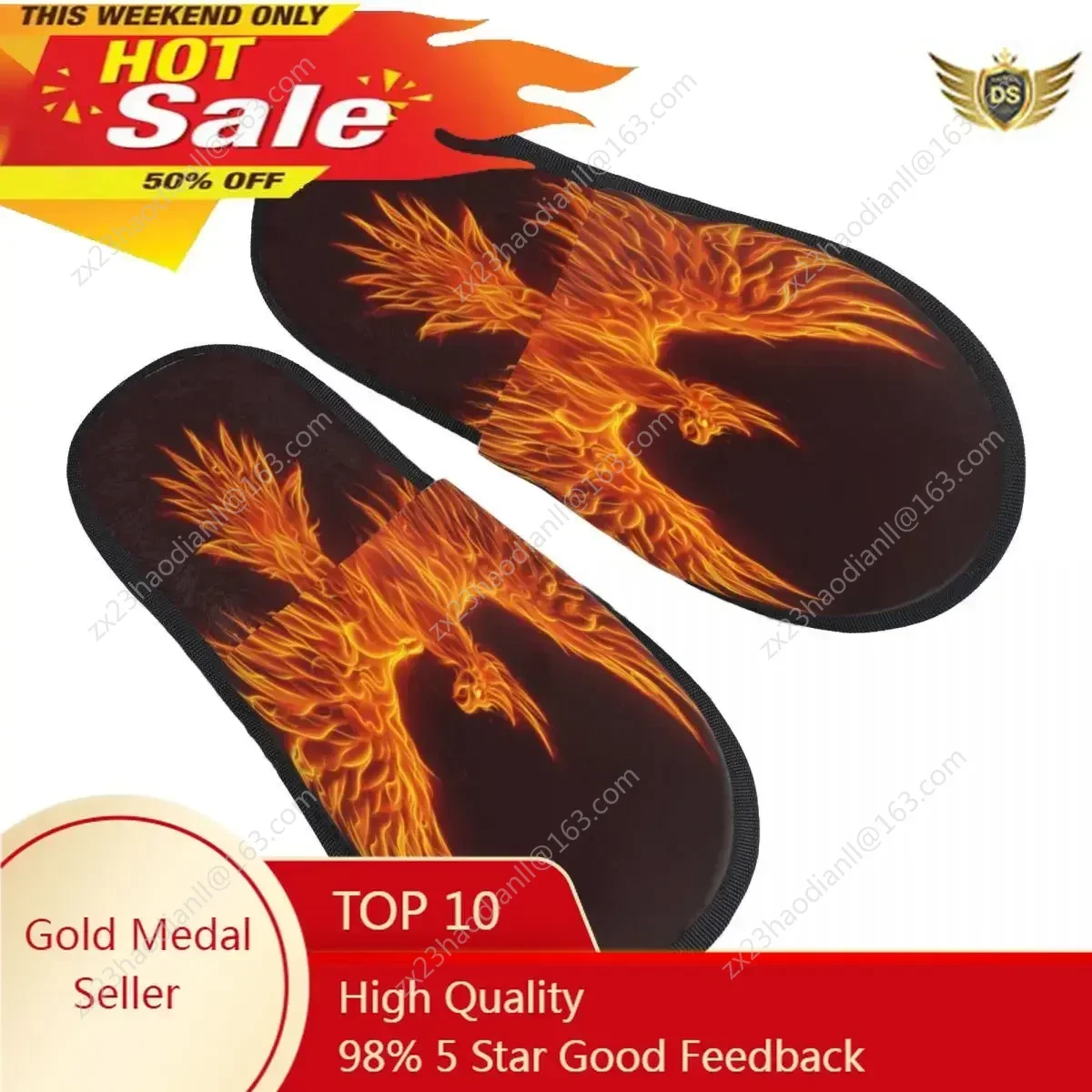 

Indoor Fire Phoenix Warm Slippers Winter Home Plush Slippers Fashion Home Soft Fluffy Slippers