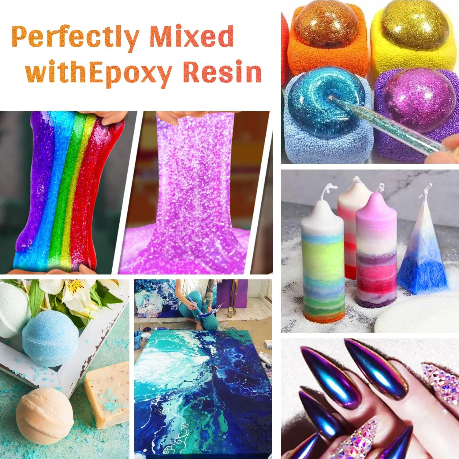 1 Box Chameleon Pearl Powder Pigments, DIY Epoxy Resin Crafts, Slime Polarizing Powder Magic Mirror, Changing Pigment, New