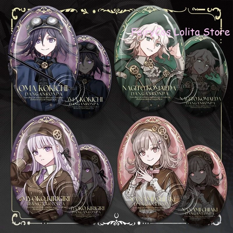 Game Ellipse Badge Danganronpa Nagito Komaeda Nanami ChiaKi Kokichi Oma Cosplay Brooch Pins Bedge Itabag Pendant Decoration