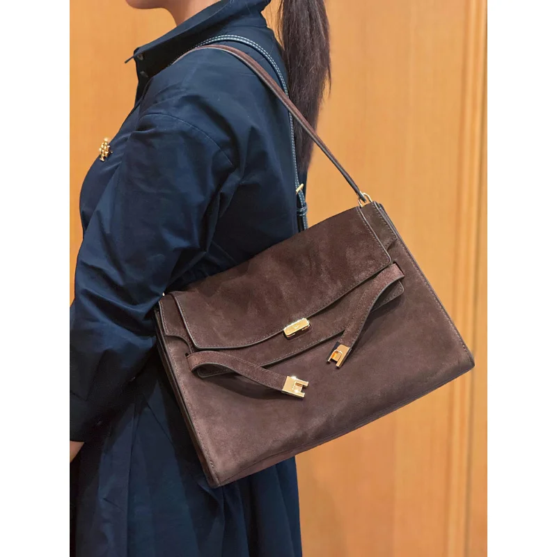 

genuine leather bag for women designer luxury high quality New matte large capacity commuter shoulder crossbody Big original bag
