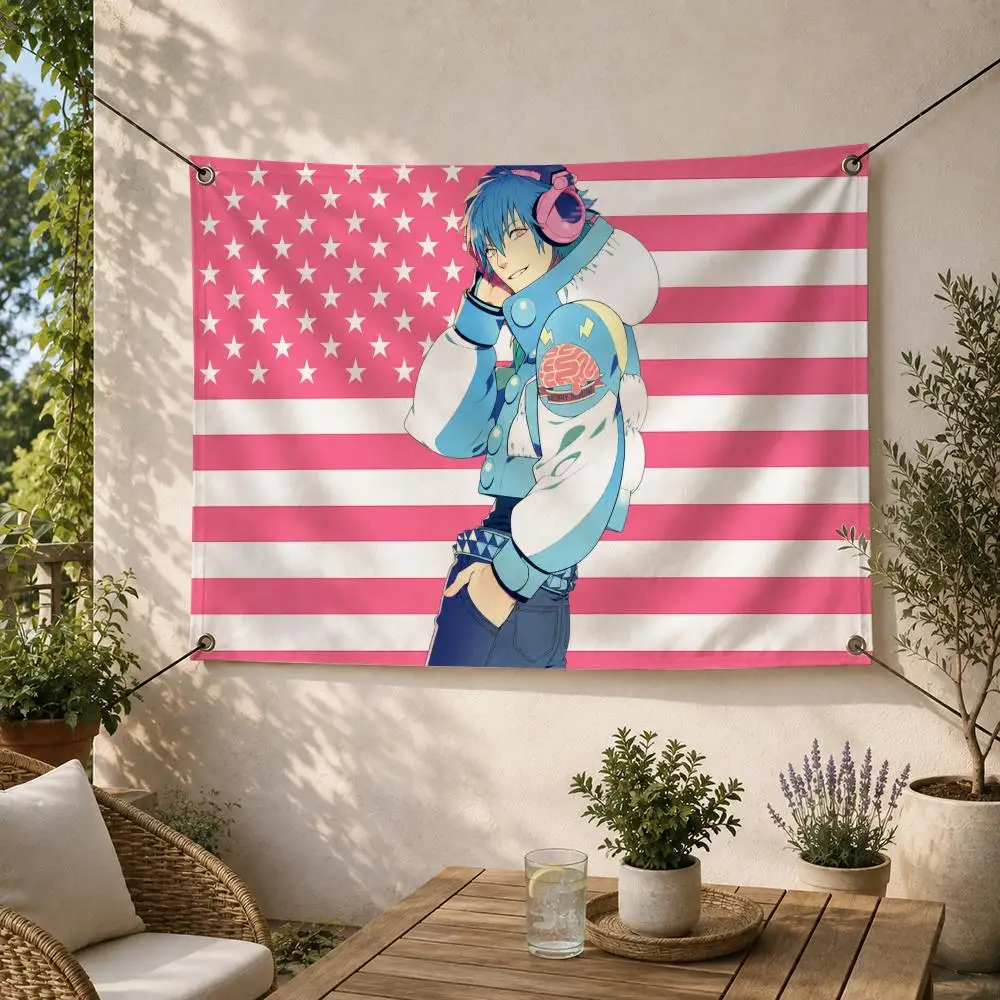 Game BL Cyberpunk DRAMAtical Murder Flags Decorative Flag Banner for Outdoor Garden Yard Camping Party Home Wall Hanging Decor