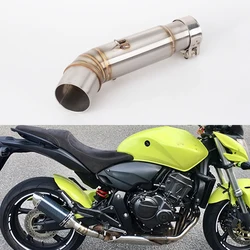 For Honda Hornet  CB600F CB 600F  2007- 2013 Hornet CB600 Exhaust Muffler Middle  CB600F Link Pipe Escape  Pipe Slip-on