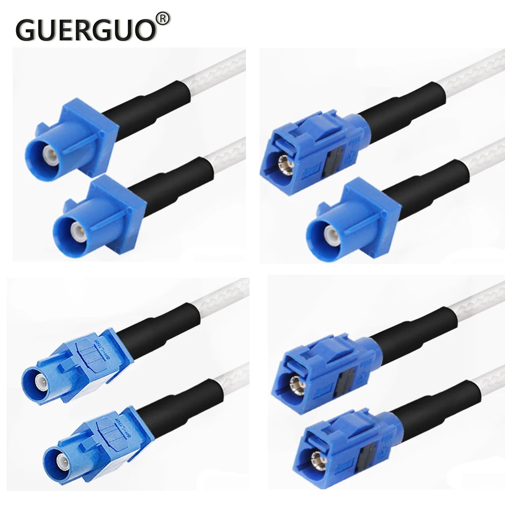 Fakra c ral 5005 macho e fêmea cabo de extensão da antena gps trança rf coaxial rg316 cabo para navegação telemática gps do carro