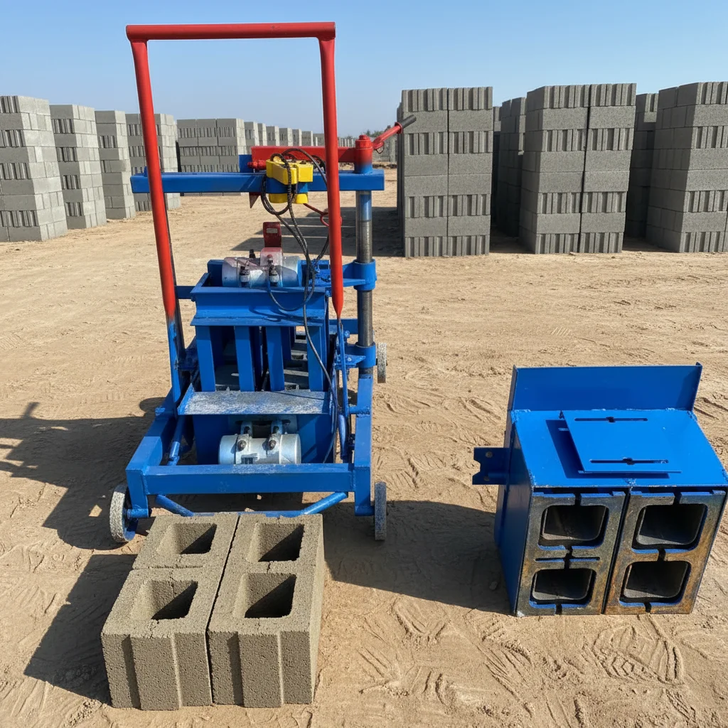 3hole Hollow Brick Making Machine, Concrete Block Making Machine, Small Manual Brick Making Machine