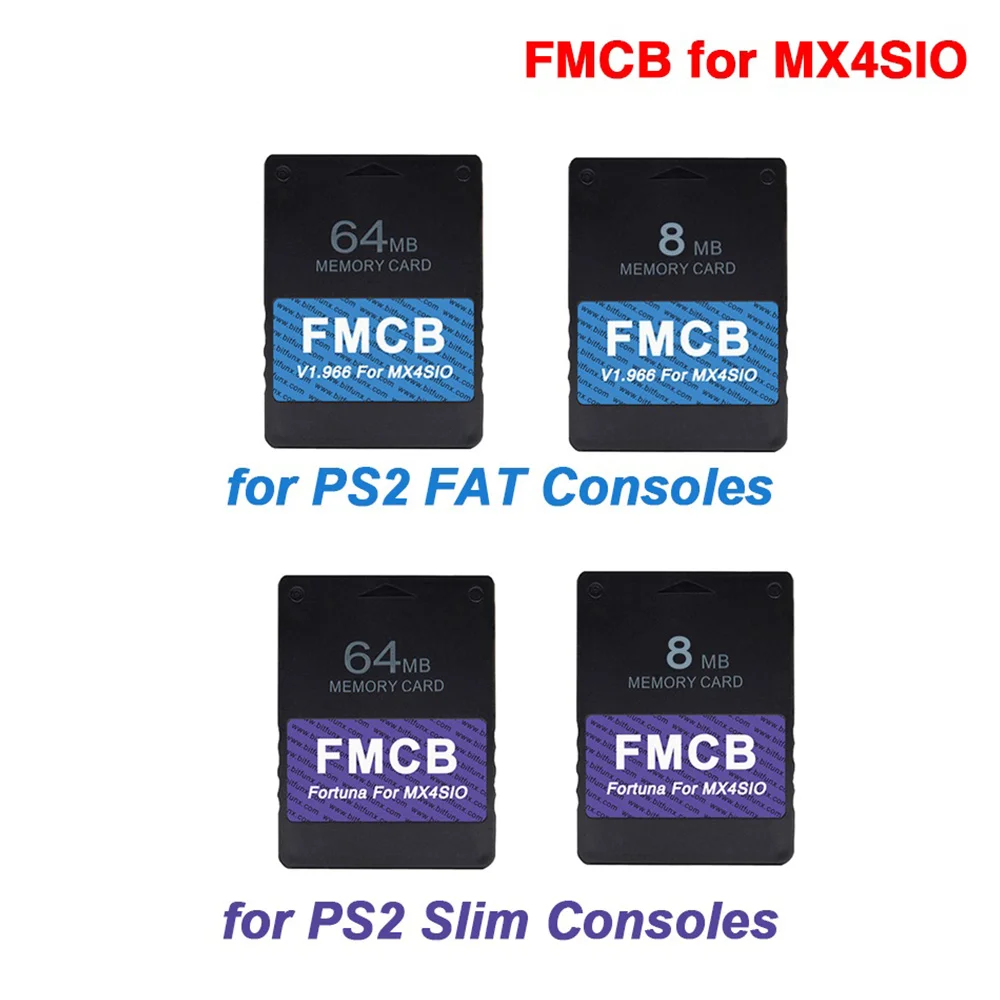 64MB FMCB Card V1.966 for PS2 MX4SIO SIO2SD SD Card Adapter Installed OPL for Playstation2 Game Consoles,for PS2 Slim