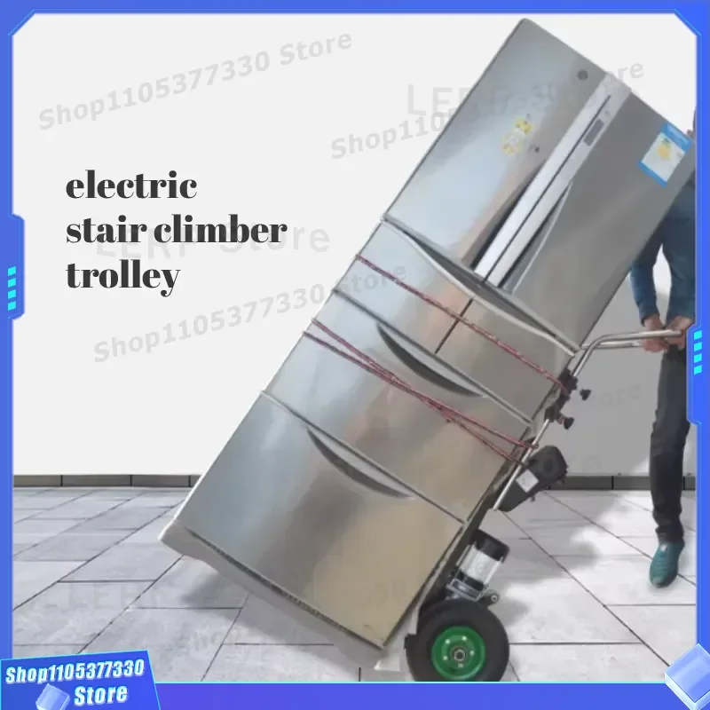 Heavy Duty Electric Climbing Machine 400kg Load Capacity Steel Frame Rubber Wheels Motorized Hand Truck for Construction Site
