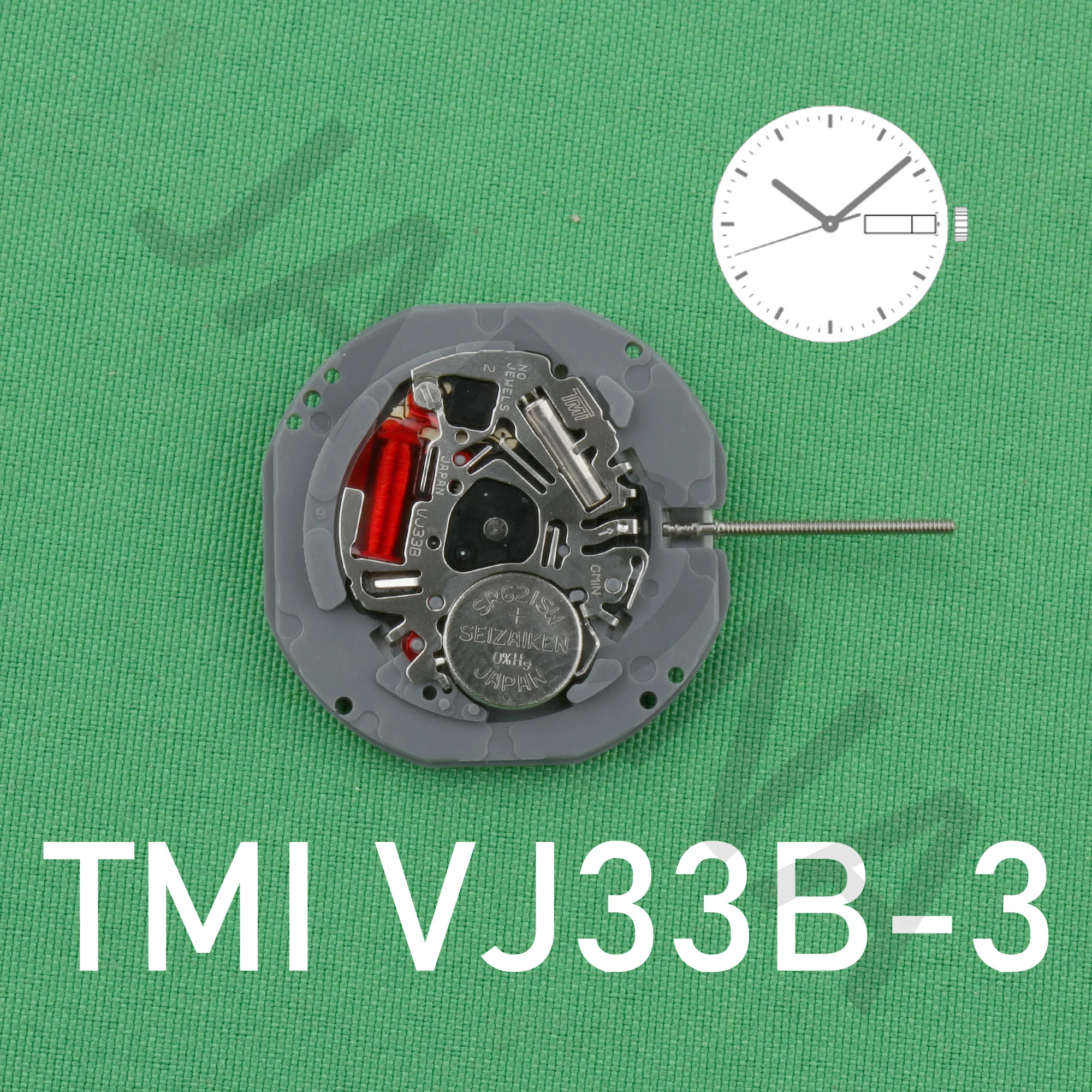 TMI VJ33B movement VJ33 movement Japan Seiko VJ33 Quartz Movement Original SII/TMI VJ33 Watch Movement VJ33 MOVEMENT Date At 3