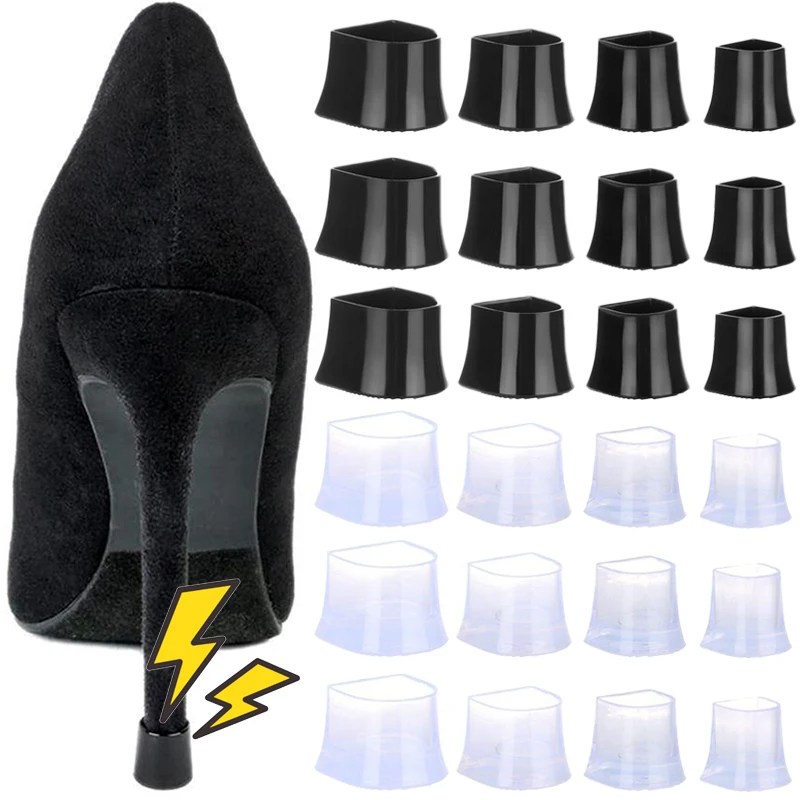 1 paio di protezioni per tallone in silicone nero tappi coperture per danza a spillo antiscivolo tacco alto scarpe da sposa da sposa accessori