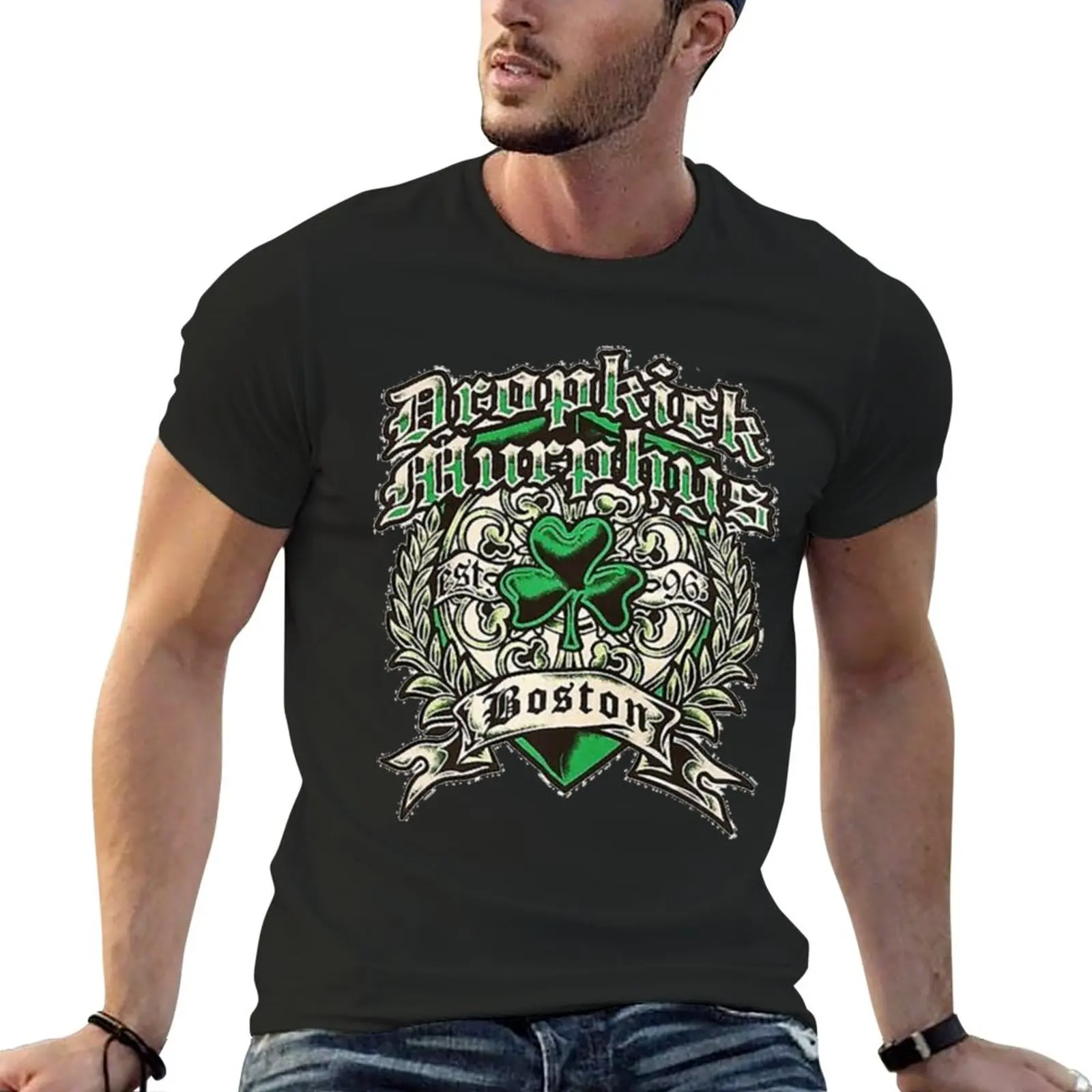 

New Dropkick murphys boston band artwork T-Shirt kawaii clothes cute tops black t-shirts for men