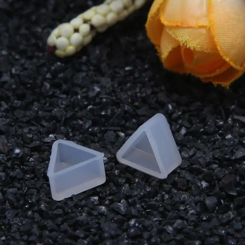 91AF DIY Small Earrings Resin Mold 8 Pairs Ear Studs Crystal Epoxy Mold Decor