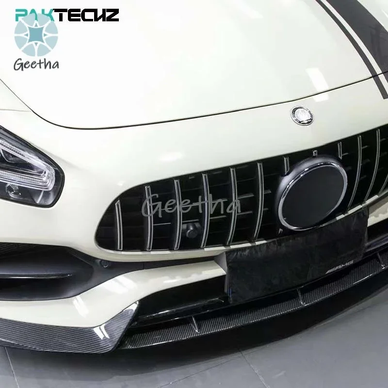 

For Dry Carbon Fiber Body Kit Front Spoiler Splitter Bumper Lip for Mercedes Benz AMG GT GTS GTC C190