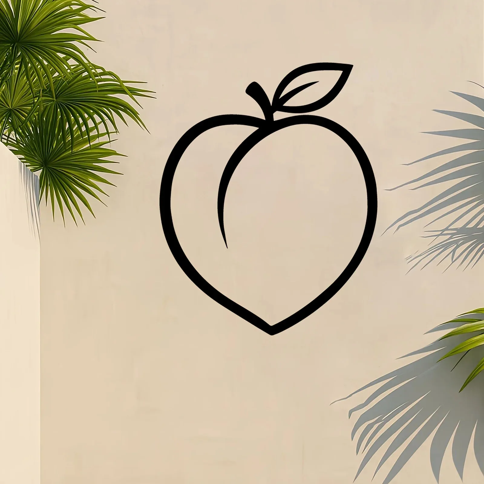 CIFBUY Iron Wall Art Peach Tree Metal Sign Waterproof Home Kitchen Garden Decor Rustic Hanging Plaque