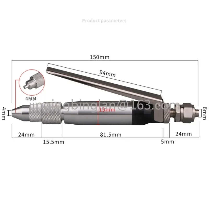 Manual Control Precision Glue Dispensing Valve Hand-Held UV Grease Glue Needle Valve Low Viscosity Single Liquid Dispenser