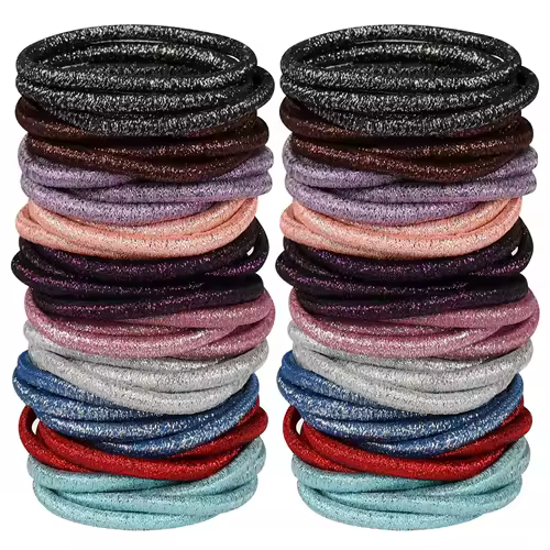 50pcs Black Elastic Hair Band Leagues Ties Colets Scrunchies Springs Gum Accessory For Girl Women No Damage Pigtails Holder Set - Image 16