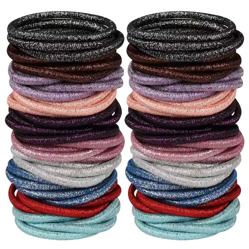 50pcs Black Elastic Hair Band Leagues Ties Colets Scrunchies Springs Gum Accessory For Girl Women No Damage Pigtails Holder Set - Image 16