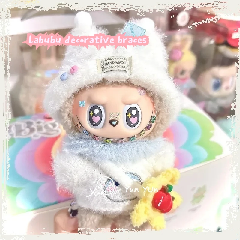 

Для Labuub ортодонтические стальные брекеты Diy Labu Bu стальные зубы кукла ортодонтический кронштейн склеивание тренировочные брекеты