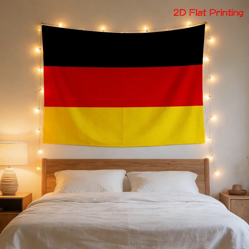 German Flag Tapestry Wall Hanging Polyester Fabric Poster Backdrop for Bedroom Living Room Party Decoration Photography Prop