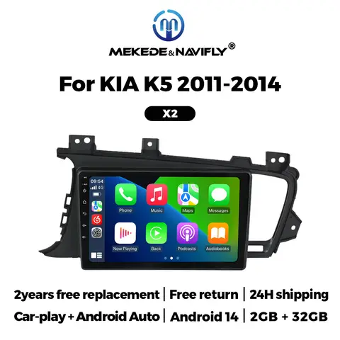 NaviFly 무선 Carplay 안드로이드 자동 자동차 라디오 지능형 시스템 Kia Optima K5 2013 - 2015 멀티미디어 비디오 플레이어 GPS DSP