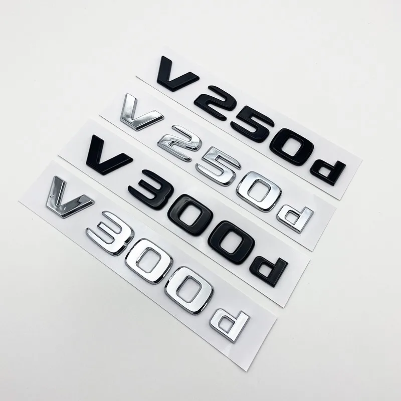 3D Letters V200d V220d V250d V300d V350d ABS Emblem for Mercedes Benz V Class Car Fender Badge Trunk Nameplate Logo Sticker