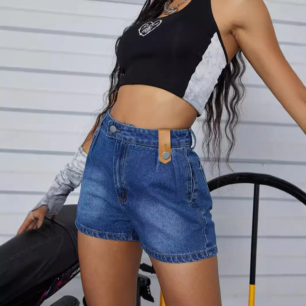 

Модные модные женские джинсовые брюки 2024, Новое поступление из Юго-Восточной Азии, брюки с манжетами, повседневная удобная посадка