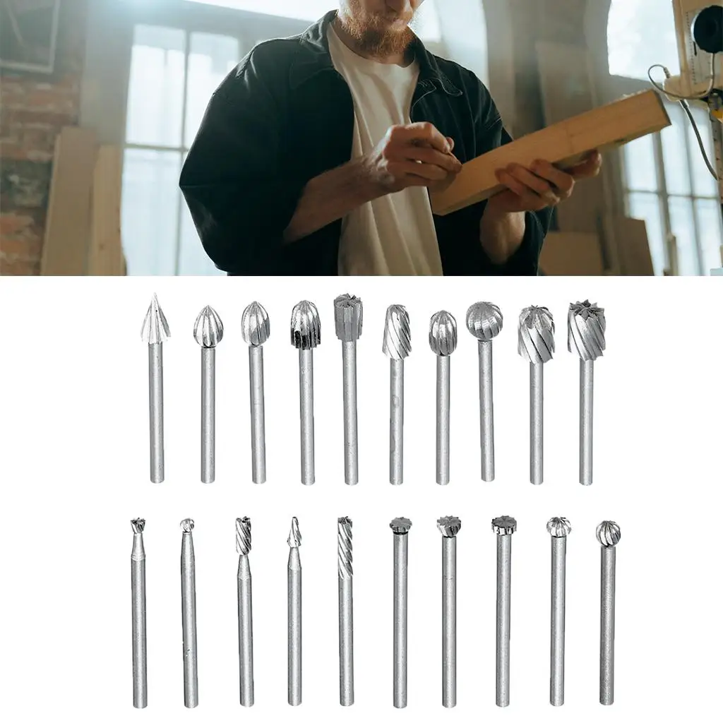 20x brocas de enrutamiento de carpintería brocas de carpintería cortador de fresado de tallado de madera para fresado de grabado de carpintería