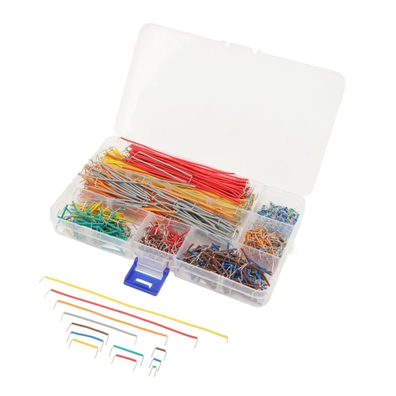 

D5 840PCS Breadboard Jumper Wire Flexible Breadboard Connecting Line Cable Plug-in Jumper Wires Copper Wire With Storage Box