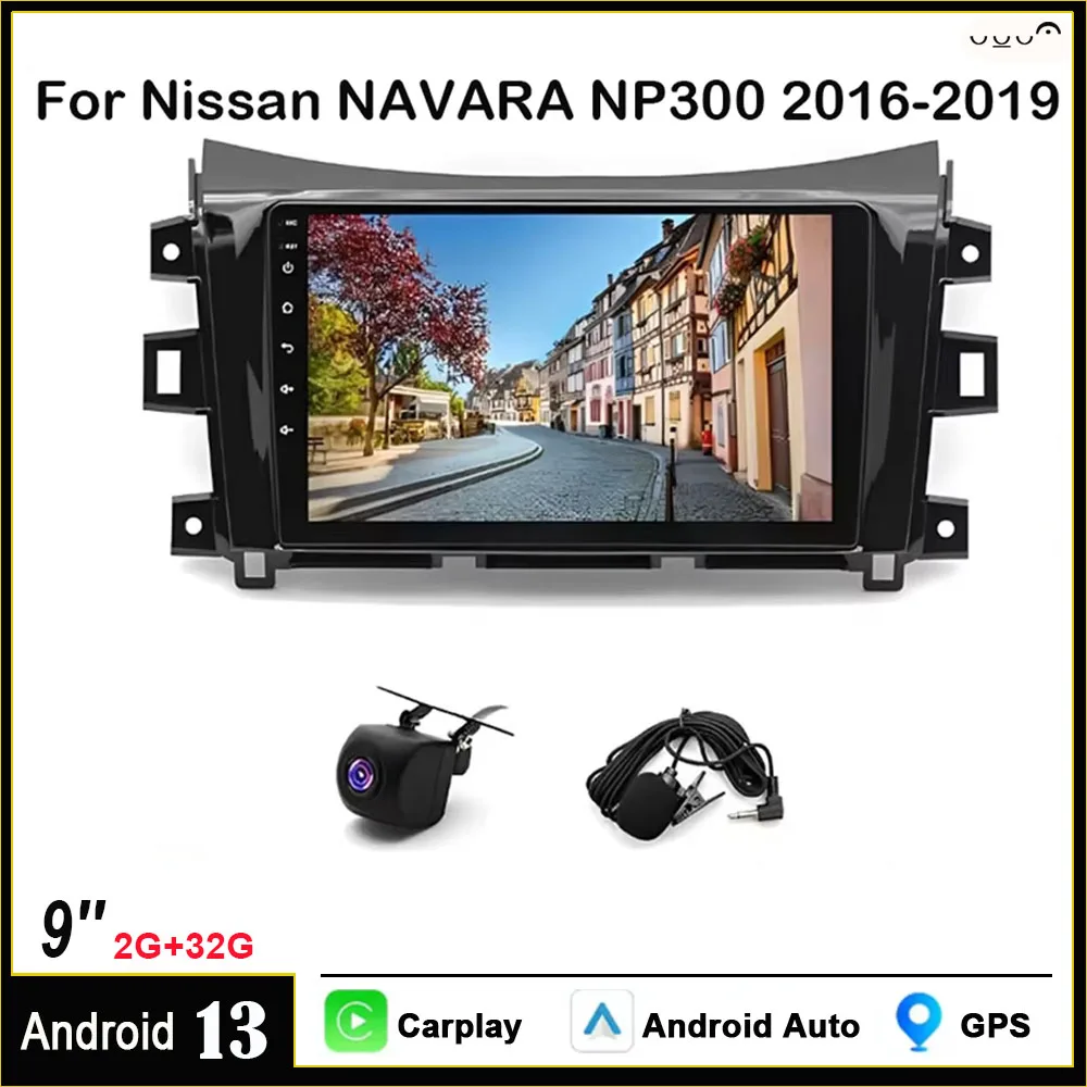 

2G+32G Android 13 Carplay Car Stereo Radio GPS Compatible for Nissan NAVARA NP300 2016-2019