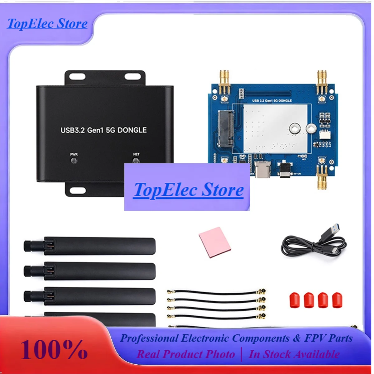 Tops New + Usb3.2 Gen1 5G Communication Expansion Board With Case Supports For Simcom/Quectel M.2 Module For 3042/3052