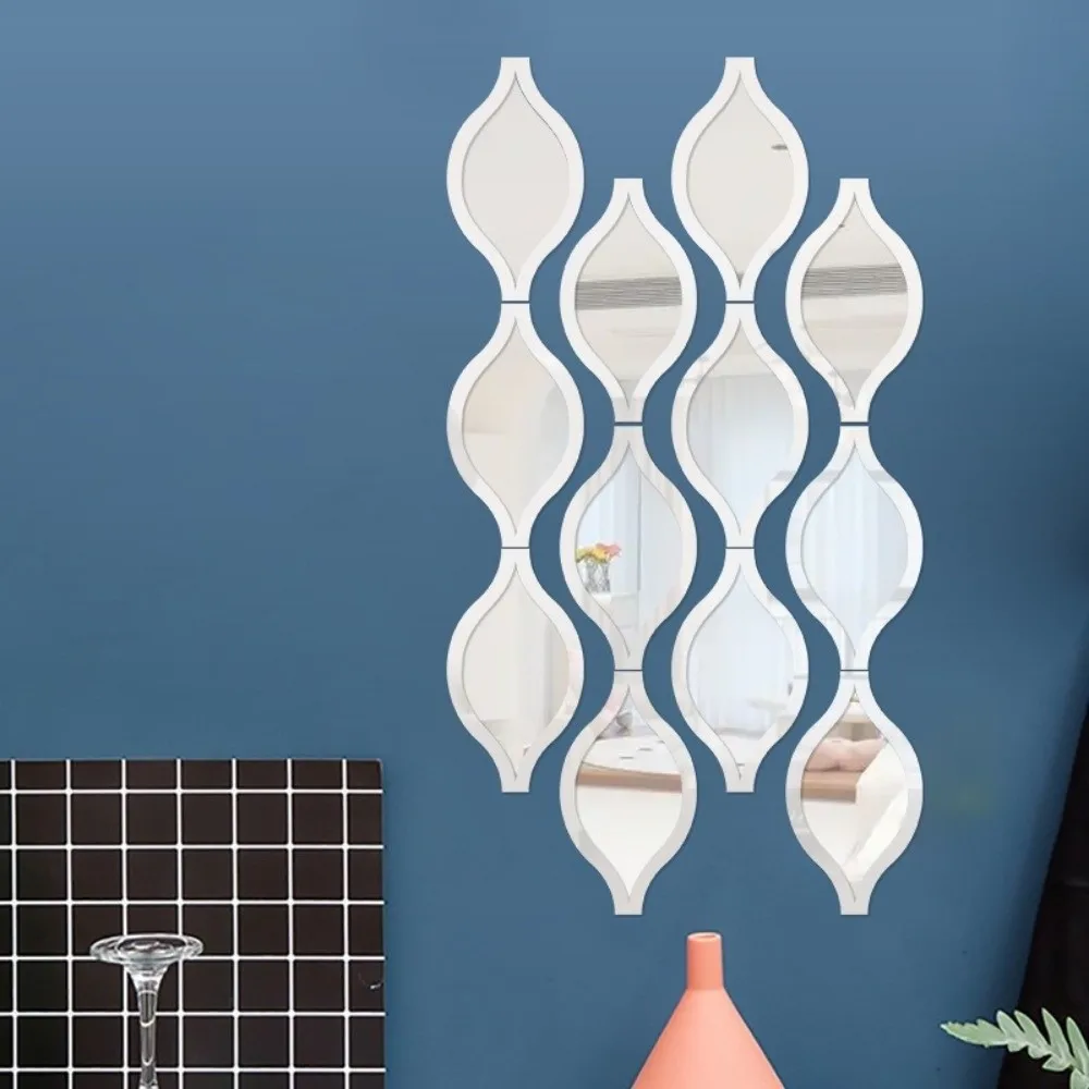 Self-adhesive Water Drop Wall Stickers Double-layer DIY Art Decorative Mirror Stickers Moisture-proof Removable