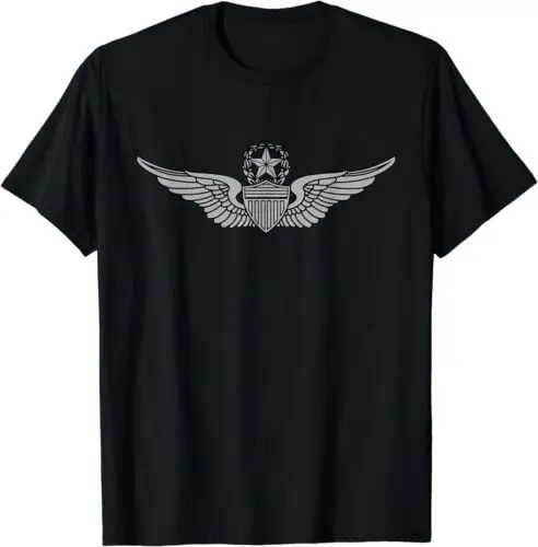 T-shirt do emblema do aviador do exército dos EUA, asas limitadas novas do piloto
