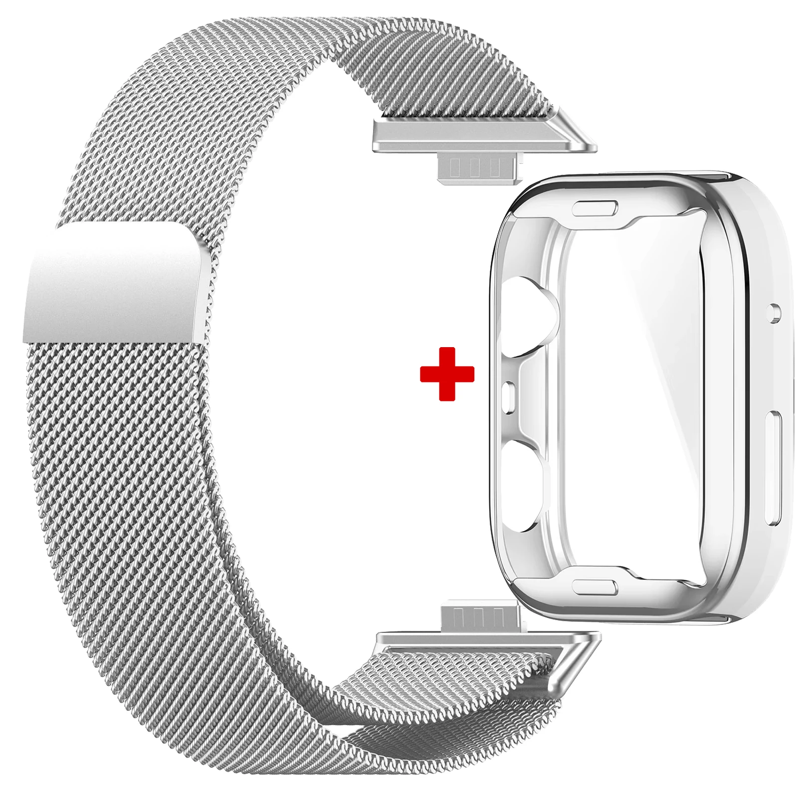 Миланский ремешок-петля для Huawei Watch Fit 4 Pro, металлический ремешок с полной защитной пленкой для экрана, мягкий чехол из ТПУ для Huawei Fit4 Fit3