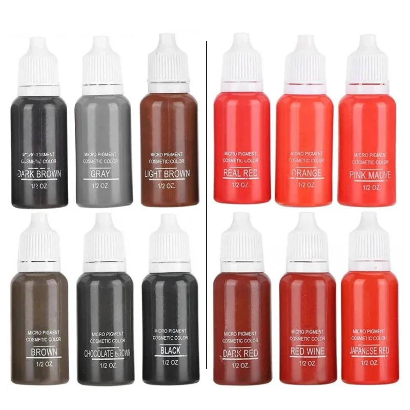 Top Sale 1pc Microblading Permanent Makeup Pigment Professional Tattoo Ink Natural Plant Permanent Eyebrow Eyeliner Lips Pigment